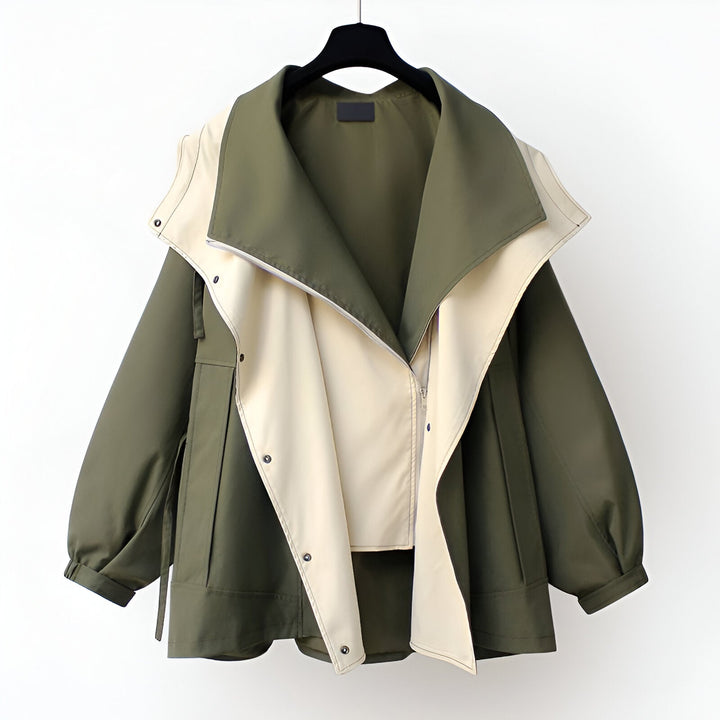 Unisex hooded windbreaker jacket with long sleeves