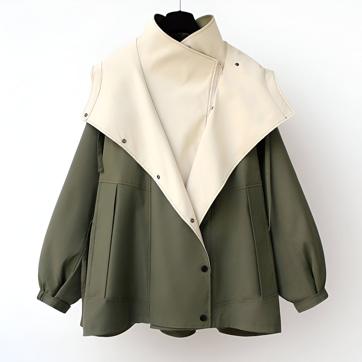 Unisex hooded windbreaker jacket with long sleeves