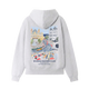 Graphic Riviera Racing Club hoodie with illustrated racing scene on the back