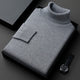 Plain ribbed turtleneck jumper folded in a presentation box