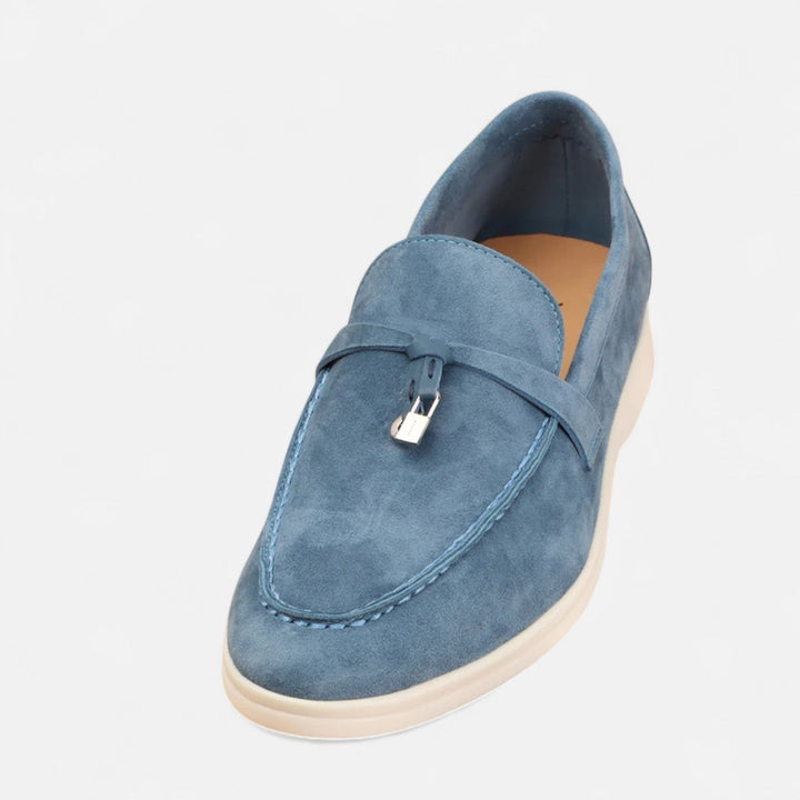 Men's casual moccasin loafers with flat soles