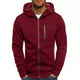 Men's hooded full-zip jacket with zipped chest and side pockets
