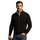 Men's stand collar knit cardigan with full zipper and pockets