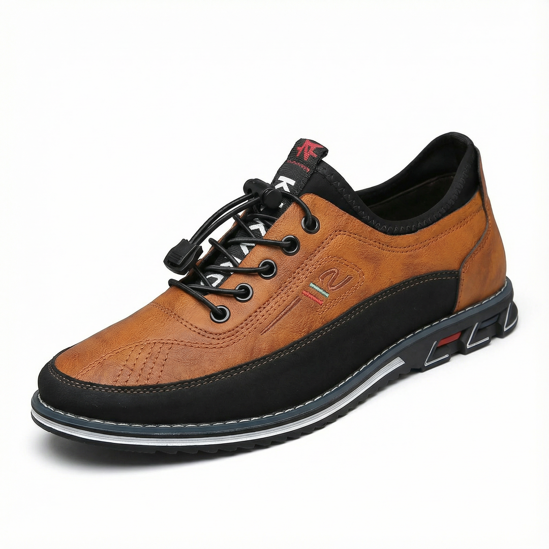 Men's contrast panel lace-up casual shoes