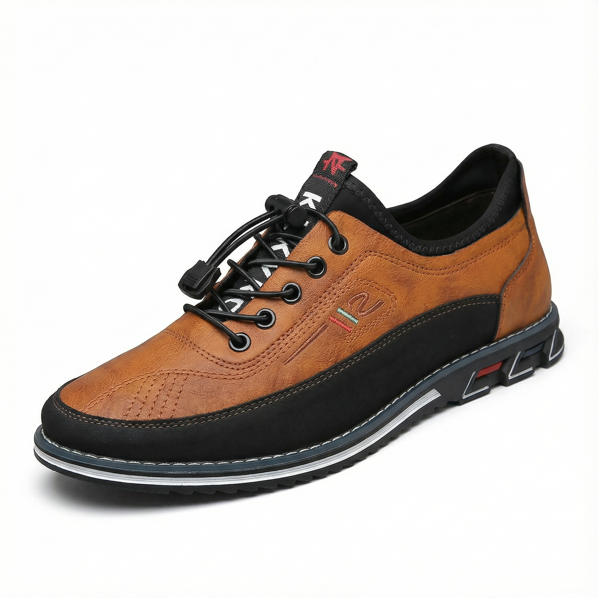 Men's contrast panel lace-up casual shoes