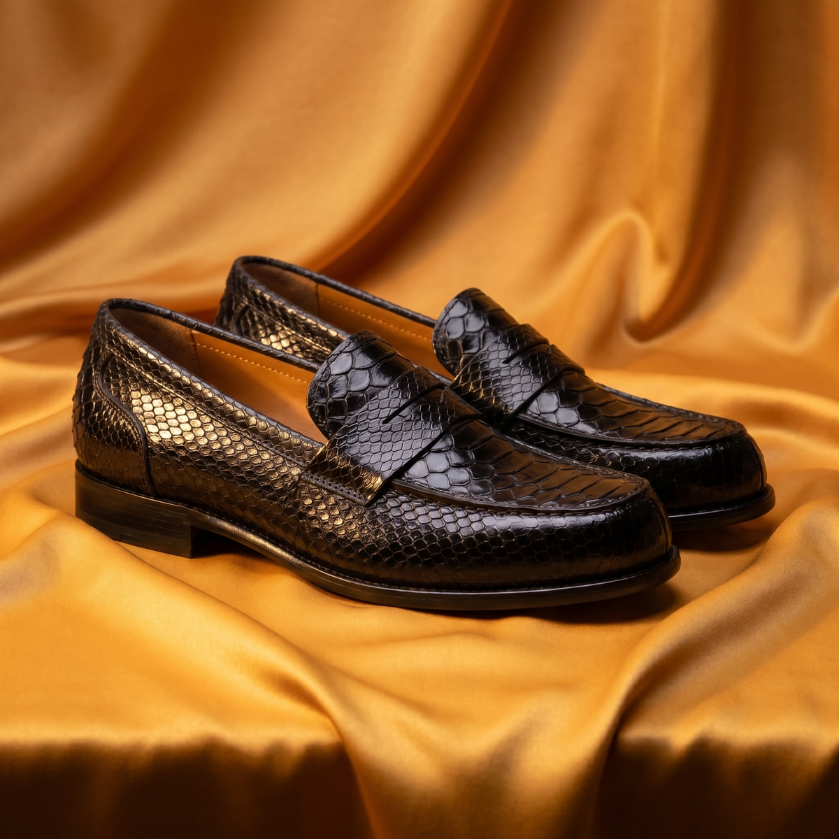 Unisex slip-on loafers with rounded toe and low heel