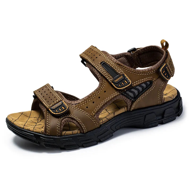 Men's Walking Sandals, Adjustable Straps, Open Toe, Treaded Sole