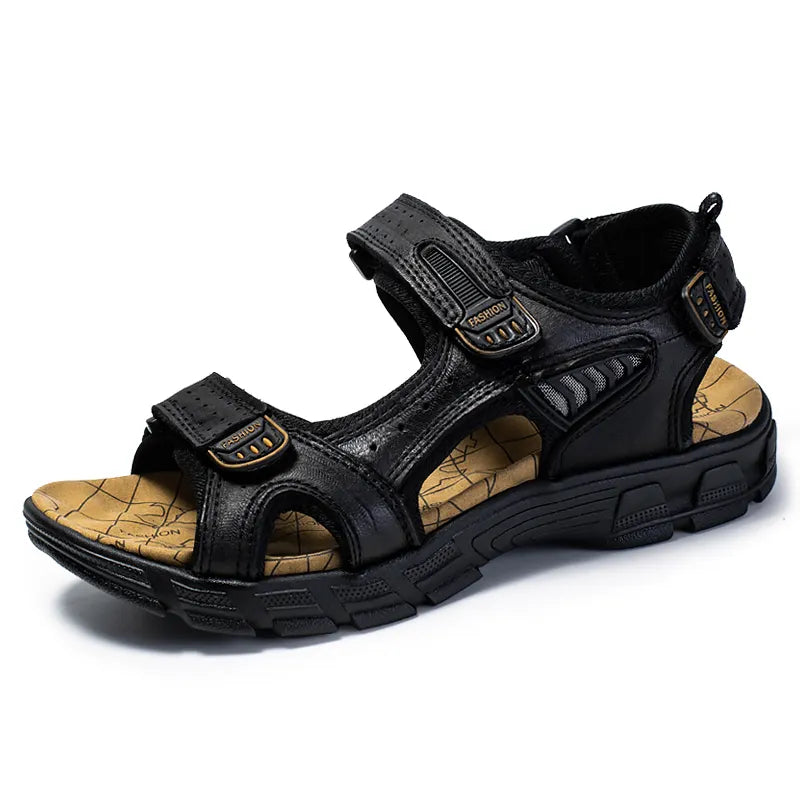 Men's Walking Sandals, Adjustable Straps, Open Toe, Treaded Sole
