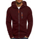 Men's hooded zip jacket with multiple zipped pockets