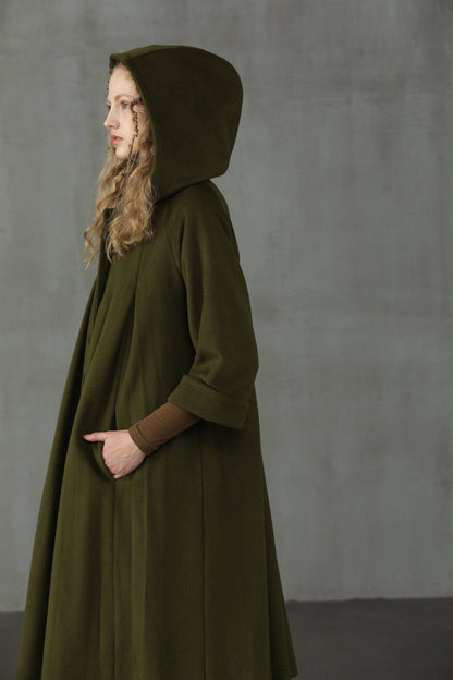 Unisex long hooded winter coat