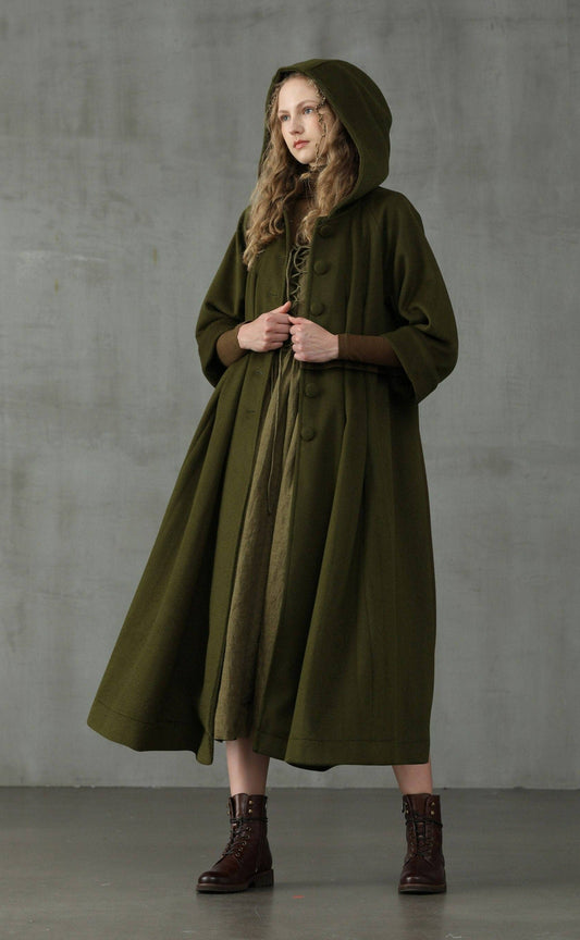 Unisex long hooded winter coat