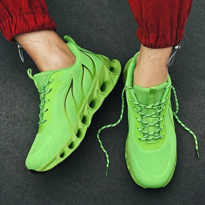 Men's Running Trainers, Knitted Upper, Blade Style Sole
