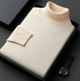 Plain ribbed turtleneck jumper folded in a presentation box