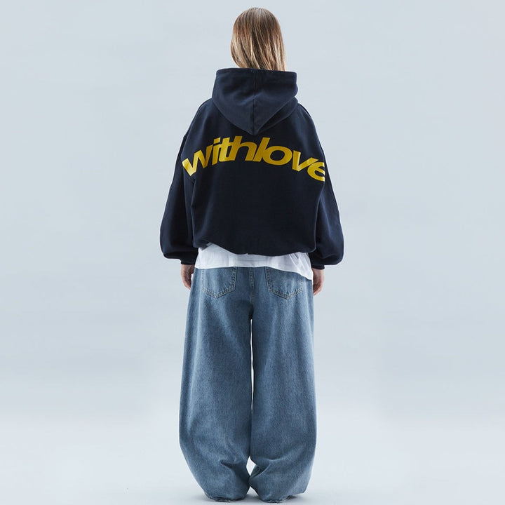 Unisex oversized hooded sweatshirt with large graphic back print