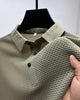 Men's Short Sleeve Polo Shirt, Breathable Patterned Casual Summer Polo Regular Fit
