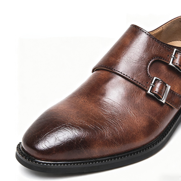 Monk strap loafers with buckle fastening