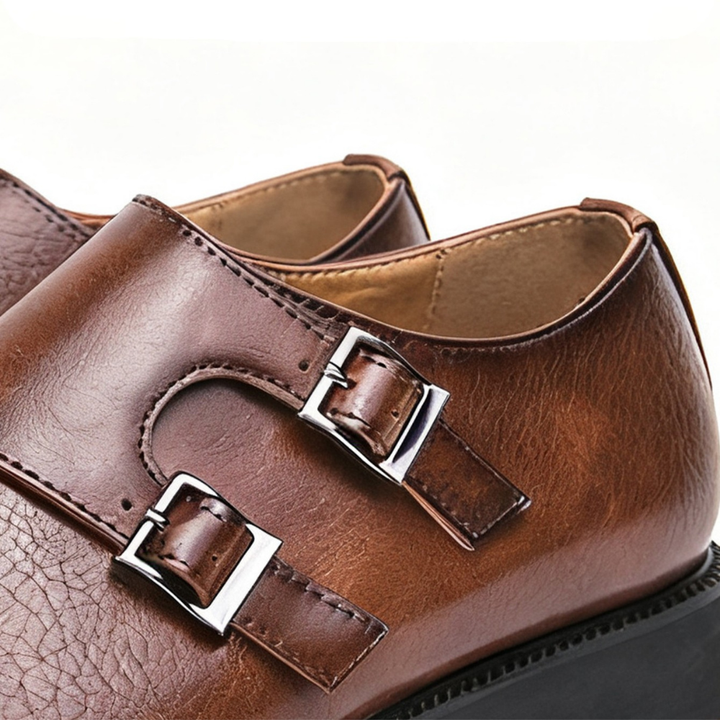 Monk strap loafers with buckle fastening