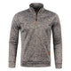 Men's textured half-zip jumper with funnel neck and long sleeves