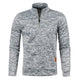 Men's textured half-zip jumper with funnel neck and long sleeves