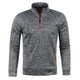 Men's textured half-zip jumper with funnel neck and long sleeves