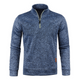 Men's textured half-zip jumper with funnel neck and long sleeves