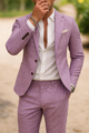 Men's Two-Piece Suit, Notch Lapel Blazer and Trousers