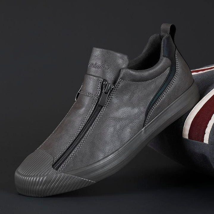 Men's Casual Leather Shoes, Durable Lace-Up Smart Casual City Shoes for Everyday Wear