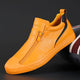 Men's Casual Leather Shoes, Durable Lace-Up Smart Casual City Shoes for Everyday Wear