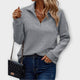 Casual knit sweater with crew neck and long sleeves