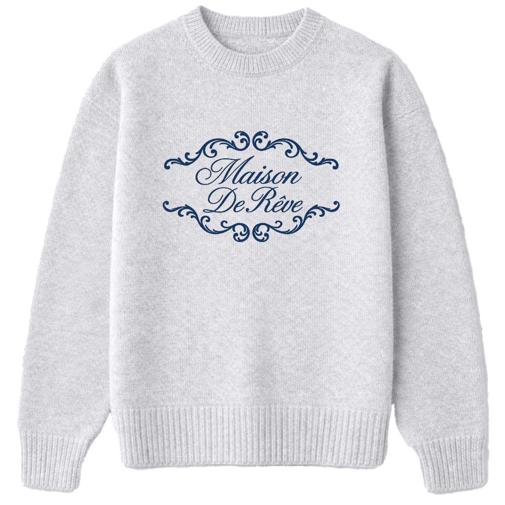 Mohair sweater with crew neckline and long sleeves
