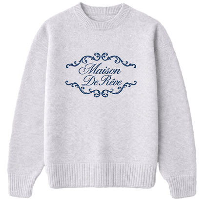 Mohair sweater with crew neckline and long sleeves