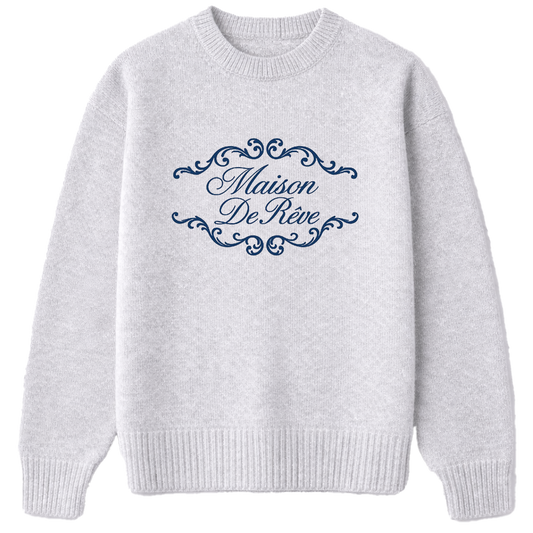Mohair sweater with crew neckline and long sleeves