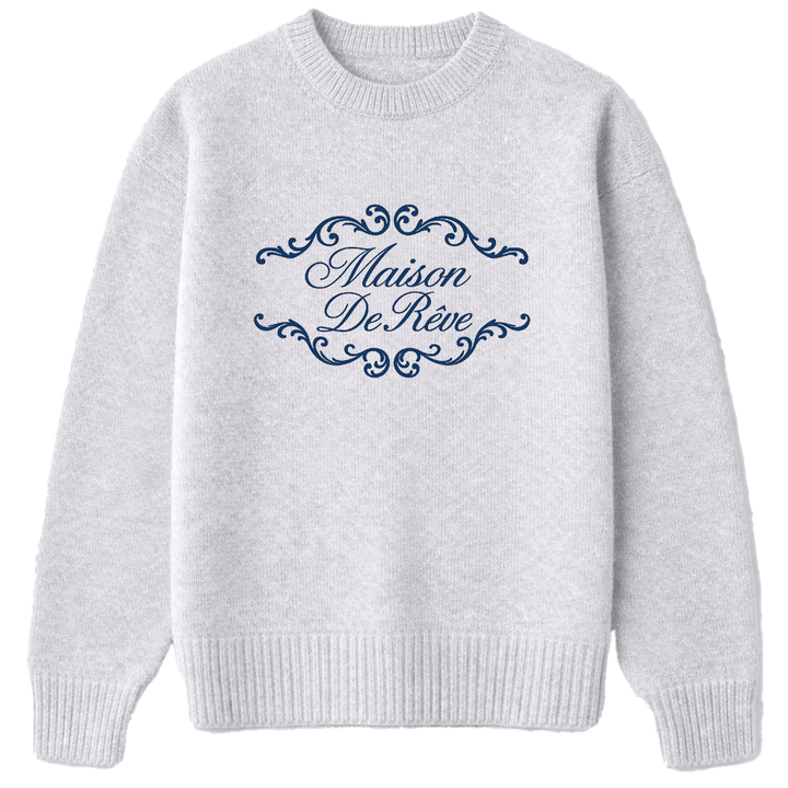 Mohair sweater with crew neckline and long sleeves
