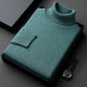 Plain ribbed turtleneck jumper folded in a presentation box