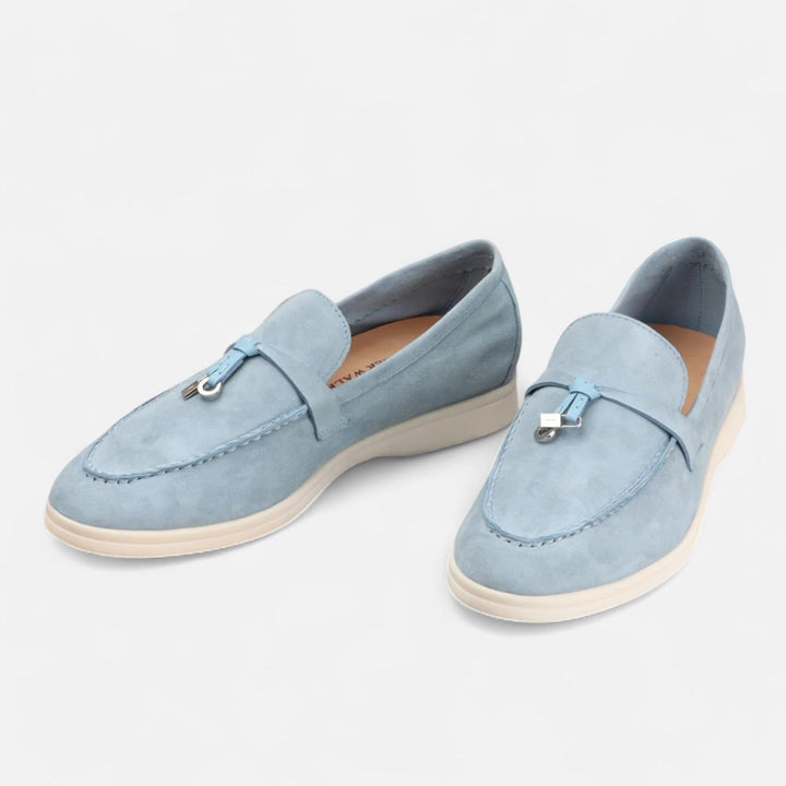 Men's casual moccasin loafers with flat soles