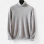 Men's plain roll neck jumper with long sleeves and ribbed trims