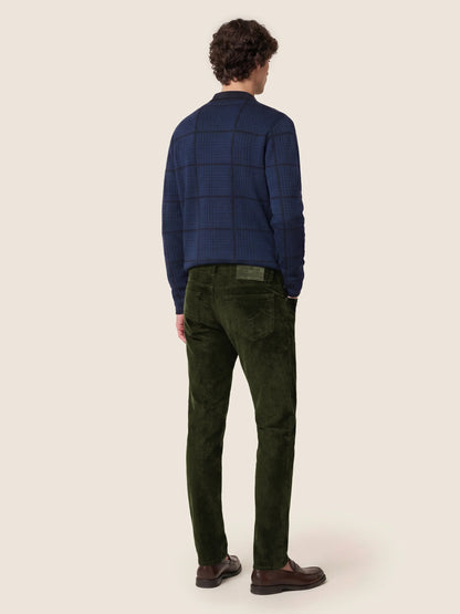 Unisex jacquard piquet cardigan with textured finish