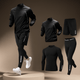 Men's Activewear Set, Long Sleeve Quarter-Zip Top and Trousers Tracksuit Co-ord