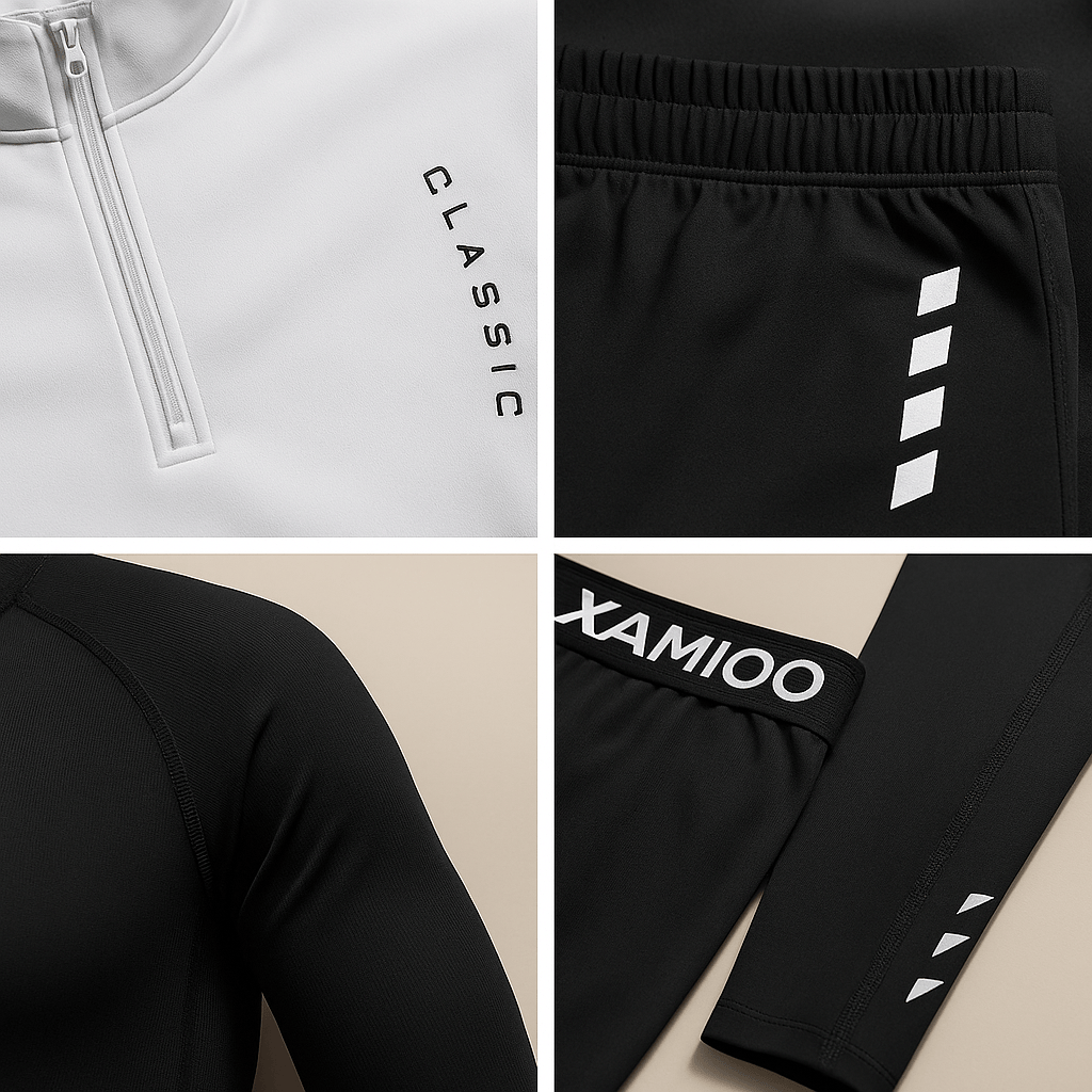 Men's Activewear Set, Long Sleeve Quarter-Zip Top and Trousers Tracksuit Co-ord