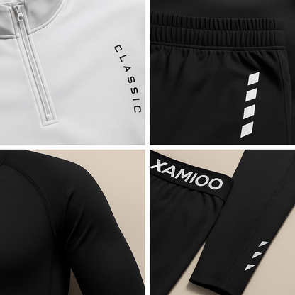 Men's Activewear Set, Long Sleeve Quarter-Zip Top and Trousers Tracksuit Co-ord