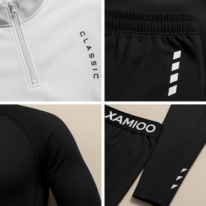 Men's Activewear Set, Long Sleeve Quarter-Zip Top and Trousers Tracksuit Co-ord