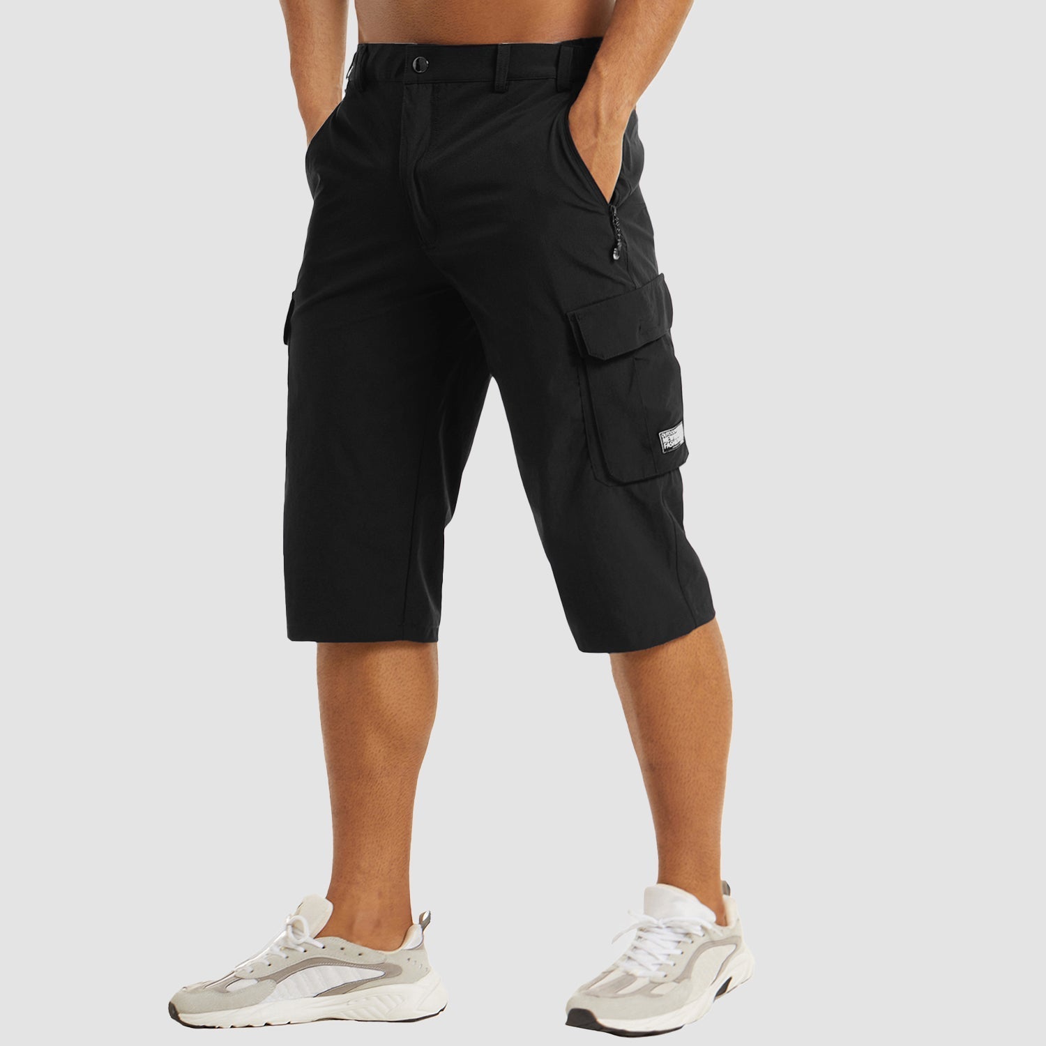 Men's Cargo Shorts, Knee Length Relaxed Fit Casual Summer Shorts with Multiple Pockets