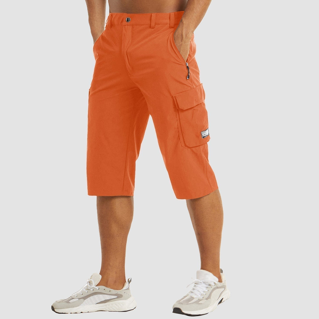Men's Cargo Shorts, Knee Length Relaxed Fit Casual Summer Shorts with Multiple Pockets