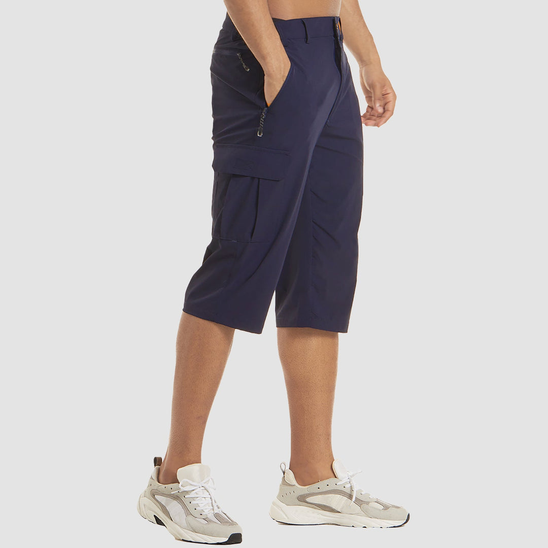 Men's Cargo Shorts, Knee Length Relaxed Fit Casual Summer Shorts with Multiple Pockets
