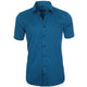Men's Slim Fit Shirt, Short Sleeve Fitted Casual Smart Summer Shirt for Everyday Wear