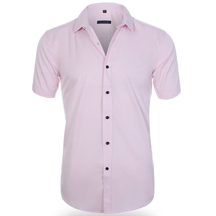 Men's Slim Fit Shirt, Short Sleeve Fitted Casual Smart Summer Shirt for Everyday Wear
