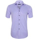 Men's Slim Fit Shirt, Short Sleeve Fitted Casual Smart Summer Shirt for Everyday Wear