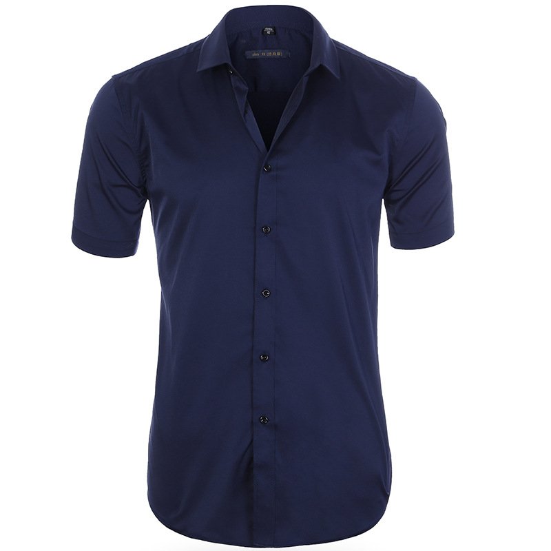 Men's Slim Fit Shirt, Short Sleeve Fitted Casual Smart Summer Shirt for Everyday Wear