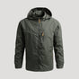 Men's hooded full-zip windbreaker jacket