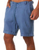 Men's Linen Drawstring Shorts, Cuffed Relaxed Fit Casual Summer Chino Shorts